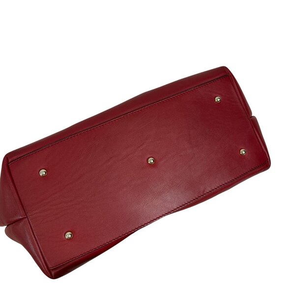 Dooney & Bourke Cranberry Red FLYNN City Tote Shoulder Bag Smooth Leather - Picture 6 of 16